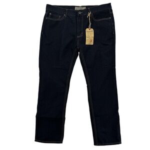 Vintage Genes Jeans Mens 36x30 Dark Wash Slim Fit Denim Classic Tapered Pant NWT